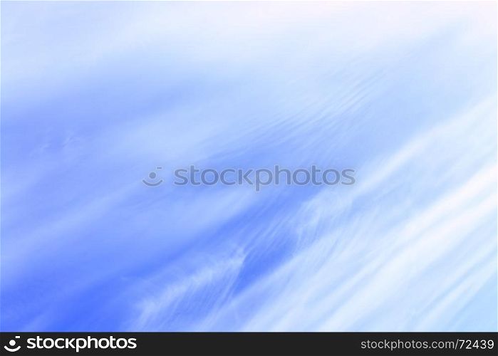 Blue sky with cirrus clouds - abstract background