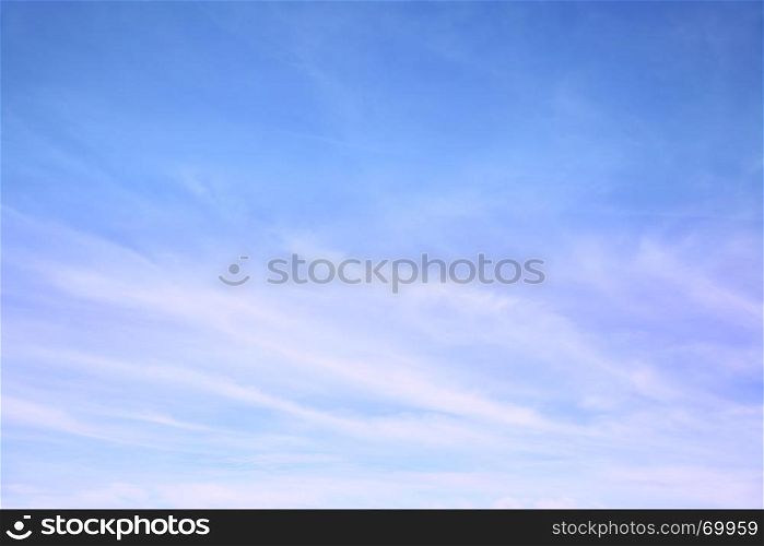 Blue sky with cirrus clouds - may be used as background