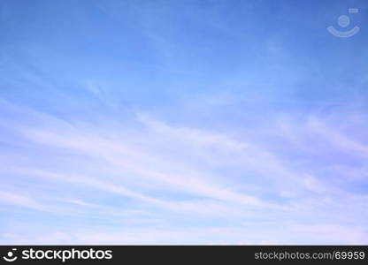 Blue sky with cirrus clouds - may be used as background