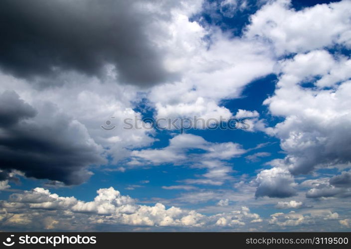 blue sky with cloud closeup