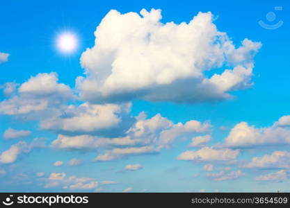 blue sky with cloud closeup