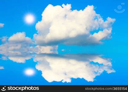 blue sky with cloud closeup