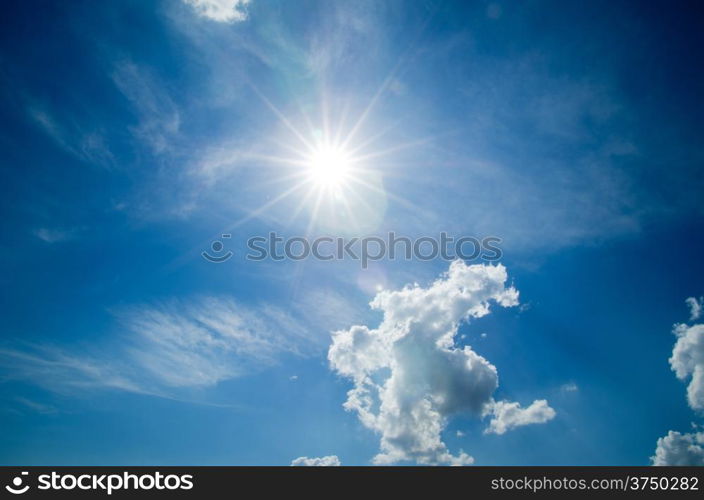 blue sky with cloud closeup