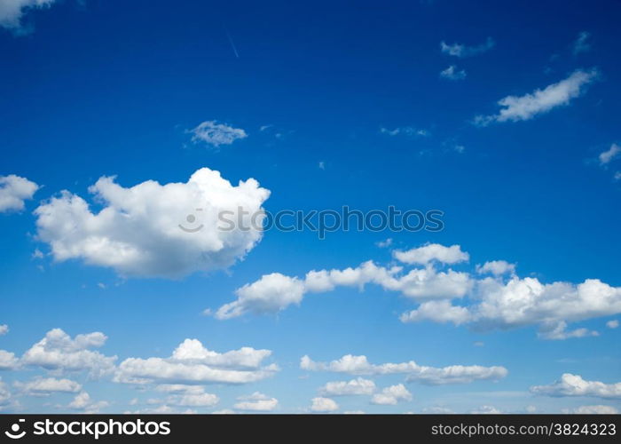 blue sky with cloud closeup