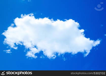 blue sky with cloud closeup