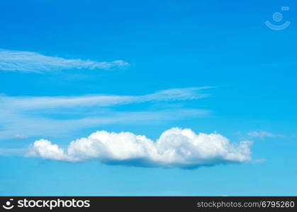 blue sky with cloud closeup