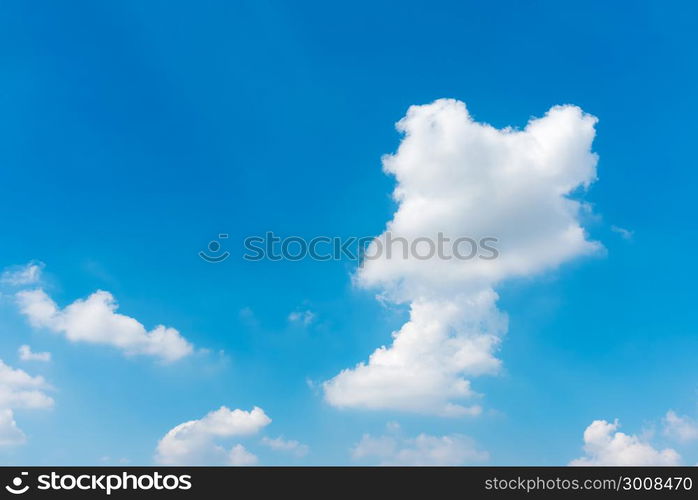 Blue sky with cloud for abstract nature background.