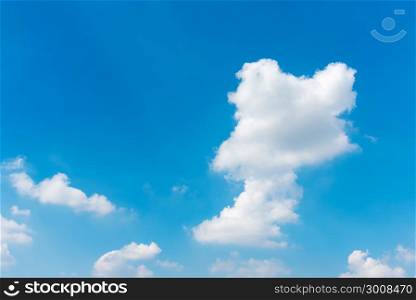 Blue sky with cloud for abstract nature background.