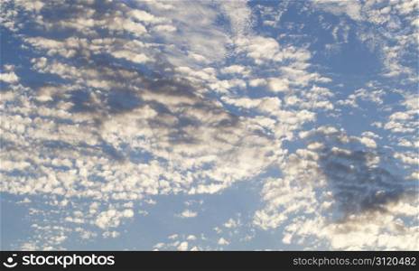 Blue sky with cloud formations
