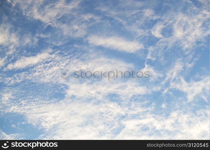 Blue sky with cloud formations