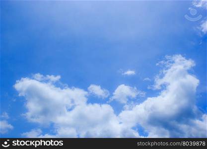 Blue sky with cloud on the day