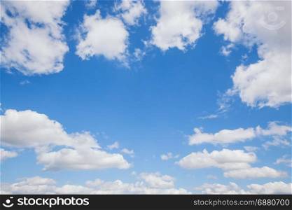 Blue sky with clouds abstract nature background
