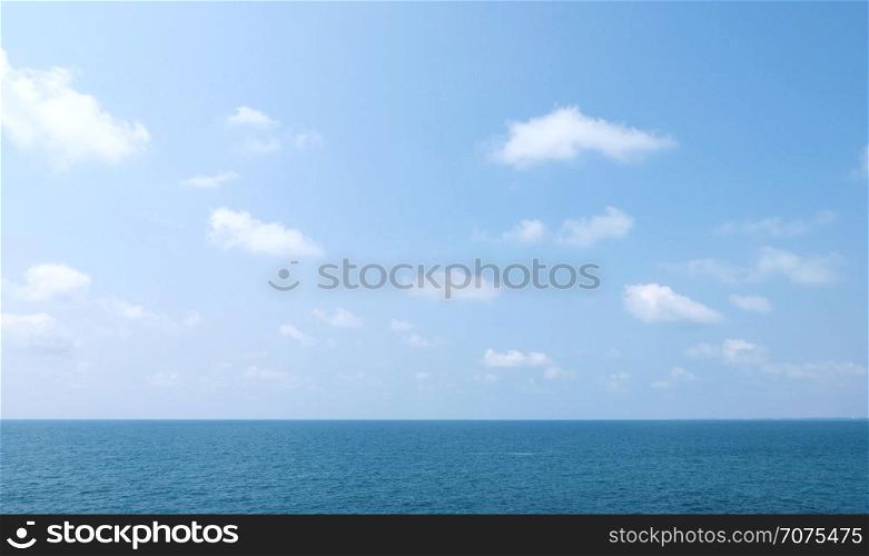 Blue sky with clouds and sea