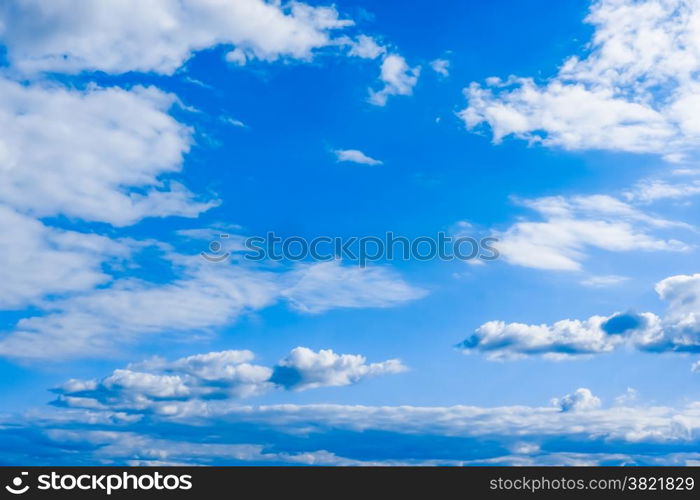 Blue sky with clouds background