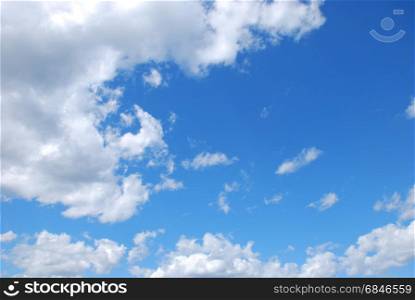 Blue sky with clouds. Blue sky with white summer clouds