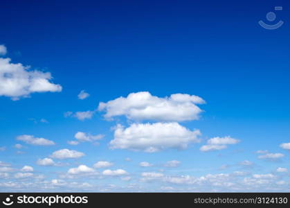 blue sky with clouds closeup