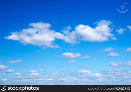 blue sky with clouds closeup