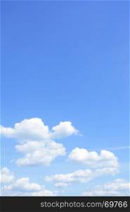 Blue sky with clouds. Copyspace composition
