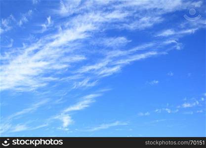 Blue sky with clouds - copyspace composition