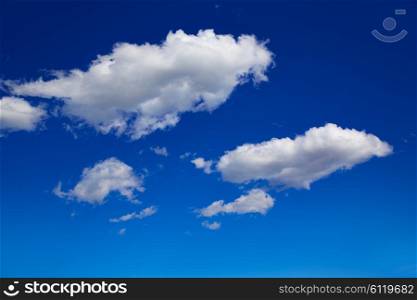 Blue sky with clouds in a summer sunny day