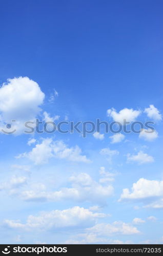 Blue sky with clouds, may be used as background