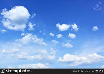 Blue sky with clouds, may be used as background