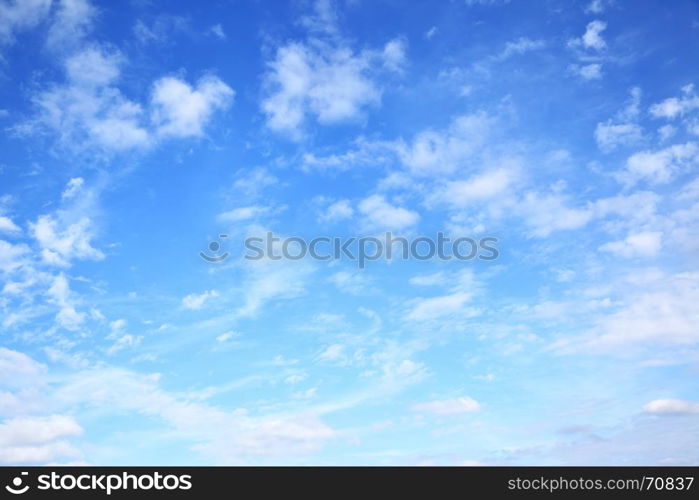 Blue sky with clouds - natural background