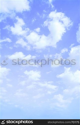 Blue sky with clouds - vertical background