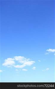 Blue sky with clouds with big space for text
