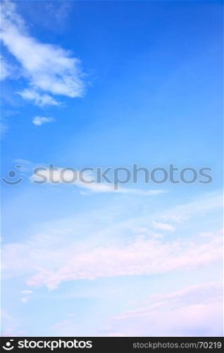 Blue sky with light fleecy clouds - space for your own text