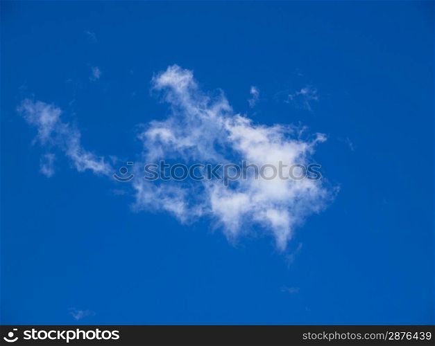 blue sky with smal white clouds