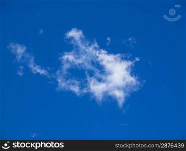 blue sky with smal white clouds
