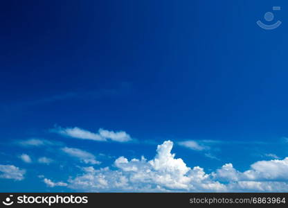 Blue sky with white clouds