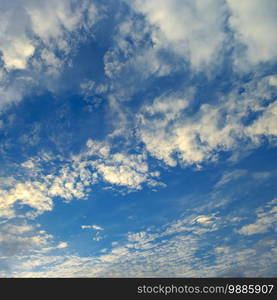 Blue sky with white clouds