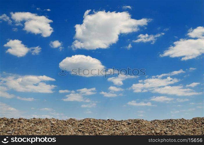 blue sky with white clouds at sunny day background