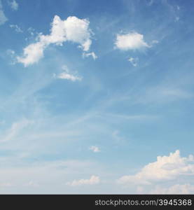 Blue sky with white clouds background