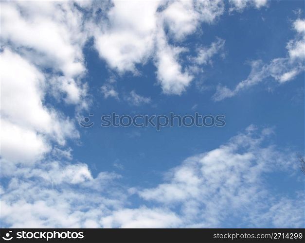 Blue sky with white clouds background. Blue sky with clouds