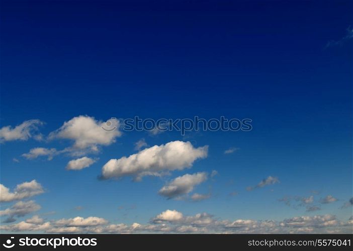 blue sky with white clouds background in nature