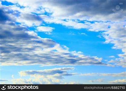 blue sky with white clouds. beautiful white clouds on blue sky background. White clouds on the summer sky