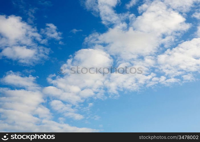 blue sky with white clouds in a precious day