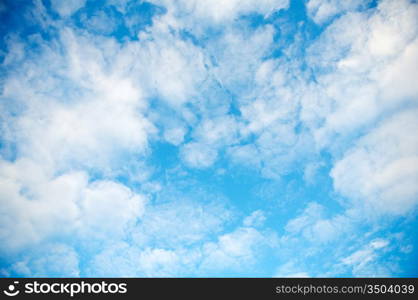 blue sky with white clouds in a precious day