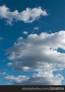 Blue sky with white clouds in a precious day