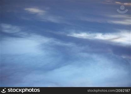 blue sky with white cotton clouds