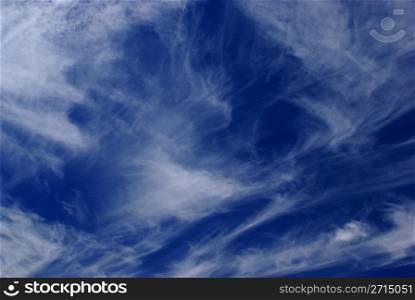Blue Sky with Wispy Clouds