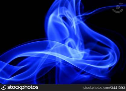 blue smoke abstract background close up