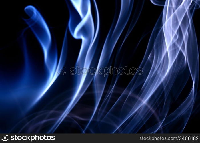 blue smoke abstract background close up