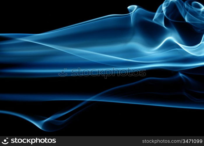 blue smoke abstract background close up