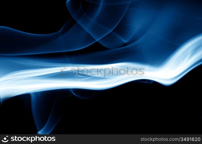 blue smoke abstract background close up