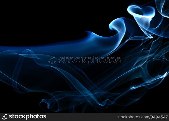 blue smoke abstract background close up