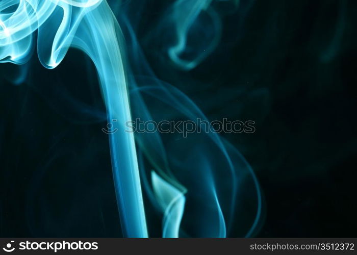 blue smoke abstract background close up